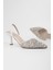 Kadın Opal Beyaz Taşlı Şeffaf Stiletto 2