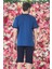 Erkek Şort Tshirt Pijama Takımı 25258 Lacivert 2