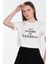 Bisiklet Yaka Taş Işlemeli T-Shirt - Ekru 1