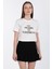Bisiklet Yaka Taş Işlemeli T-Shirt - Ekru 2