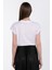 Düşük Kol Basic T-Shirt - Beyaz 5
