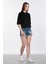 Bisiklet Yaka Oversize T-Shirt 3139 - Siyah 5