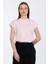 Düşük Kol Basic T-Shirt - Pembe 2