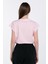 Düşük Kol Basic T-Shirt - Pembe 5