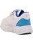 Beyaz Mavi Cırtlı Işıklı Hafif Çocuk Spor Ayakkabı Ruffon B 4