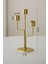 3 Lü Metal Asimetrik Gold Şamdan Dekoratif Mumluk CIN994SR 2