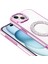 iPhone 15 Kılıf Pırlanta Taş Tasarımlı M-Safe Şarj Özellikli Karetta Silikon Kılıf 3