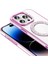iPhone 14 Pro Max Kılıf Pırlanta Taş Tasarımlı M-Safe Şarj Özellikli Karetta Silikon Kılıf 3