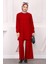 Bordo Bürümcük Tunik Pantolonlu Takım 1