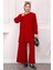 Bordo Bürümcük Tunik Pantolonlu Takım 2