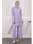 Lila Bürümcük Tunik Pantolonlu Takım 2
