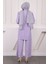 Lila Bürümcük Tunik Pantolonlu Takım 3