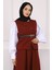 Bordo Kemerli Krep Yelek Etekli Takım 4