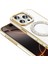 iPhone 16 Pro Kılıf Pırlanta Taş Tasarımlı M-Safe Şarj Özellikli Karetta Silikon Kapak 2
