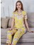 Gömlek Yaka Önden Düğmeli Kadın Pijama Takımı 6800 1
