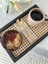 Rattan Tepsi, Hazeran Tepsi, Dekoratif Tepsi, Sunum Tepsisi (Gerçek Hazeran) Siyah Tepsi (33*21CM) 3