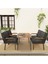 Hayal Serisi Balkon, Bahçe, Cafe - Metal Kanepe Koltuk Takımı - 2+1+1 90 x 60 cm Masalı - Antrasit 2
