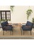 Hayal Serisi Balkon, Bahçe, Cafe - Metal Kanepe Koltuk Takımı - 2+1+1 90 x 60 cm Masalı - Lacivert 3