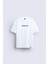 Barcelona Şehir Baskılı Bisiklet Yaka Normal Kalıp Beyaz Tişört T-Shirt 1