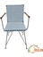 40*80 Duck Kumaş Mavi Geometrik Desenli 4 cm Lik Sırtlı Sandalye Minderi 4