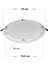9W Tasarruflu LED Yuvarlak Beyaz Işık Sıva Altı Slim Panel Tavan Aydınlatma Armatürü-8 Adettir 4