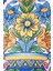Italyan Çini Stili Vazo ve Kuşlar Tasarımlı Fitilli Kırlent Kılıfı - 43 x 43 cm 2