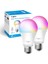 Metrashop Tapo L530E(2-PACK), 8.7 W, 2.4 Ghz, 16.000.000 Renk Tonu, E27 Duy, Amazon Alexa ve Google Home ile Çalışır, Rengi Değiştirilebilir, Hub Gerekmez, Çok Renkli Akıllı Wi-Fi Ampulü 1