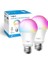 Metrashop Tapo L530E(2-PACK), 8.7 W, 2.4 Ghz, 16.000.000 Renk Tonu, E27 Duy, Amazon Alexa ve Google Home ile Çalışır, Rengi Değiştirilebilir, Hub Gerekmez, Çok Renkli Akıllı Wi-Fi Ampulü 2
