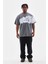 Bisiklet Yaka Baskılı Oversize T-Shirt - Gri 2