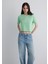 Yeşil Crop Basic Tişört 1613072-71759 1