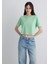 Yeşil Crop Basic Tişört 1613072-71759 3