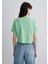 Yeşil Crop Basic Tişört 1613072-71759 5