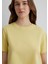 Sarı Crop Basic Tişört 1613072-71285 5