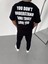Bisiklet Yaka Baskılı Oversize T-Shirt - Siyah 3