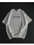 Bisiklet Yaka Baskılı Oversize T-Shirt - Beyaz 1