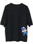 Bisiklet Yaka Baskılı Oversize T-Shirt - Siyah 1