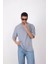 Basic Bisiklet Yaka Oversize T-Shirt - Gri 1