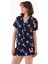 Ayıcık Desenli Gömlek Yaka Şortlu Pijama Takımı 5