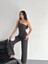 Asimetrik Crop Pantalon Ikili Takım - Füme 4