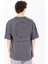 Bisiklet Yaka Baskılı Antrasit Erkek T-Shirt M5SM-TST1436 5