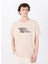 Bisiklet Yaka Baskılı Bej Erkek T-Shirt M5SM-TST1302 3