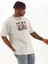 Oversize Baskılı Bisiklet Yaka T-Shirt - Gri 2