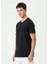 Basic Bisiklet Yaka Regular T-Shirt - Siyah 3