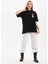 Baskılı Oversize T-Shirt - Siyah 3