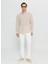 Slim Fit Düğmeli Yaka Bej Erkek Gömlek ACE020252165_BEJ 2