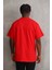 Baskılı Oversize T-Shirt - Kırmızı 2