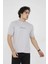 Bisiklet Yaka Slim Fit T-Shirt- Boyalı Gri 1