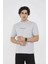 Bisiklet Yaka Slim Fit T-Shirt- Boyalı Gri 3