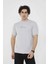 Bisiklet Yaka Slim Fit T-Shirt- Boyalı Gri 1