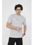Bisiklet Yaka Slim Fit T-Shirt- Boyalı Gri 2